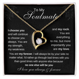 Soulmate You are my Rock Forever Love Pendant Necklace