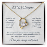 To My Daughter - Proudest Moment Forever Love Necklace White