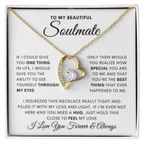 Soulmate- Through my eyes- Forever love necklace