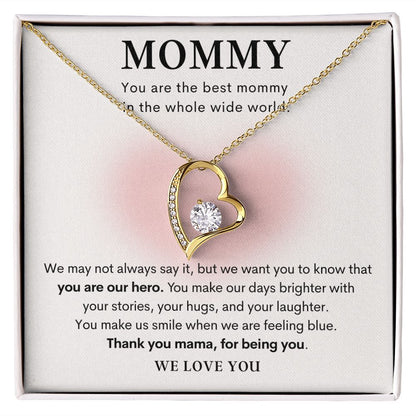 Mommy Forever Love Necklace from Kids, Mommy gift from Husband to Wife from Kids