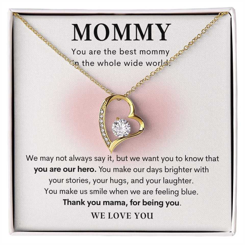 Mommy Forever Love Necklace from Kids, Mommy gift from Husband to Wife from Kids