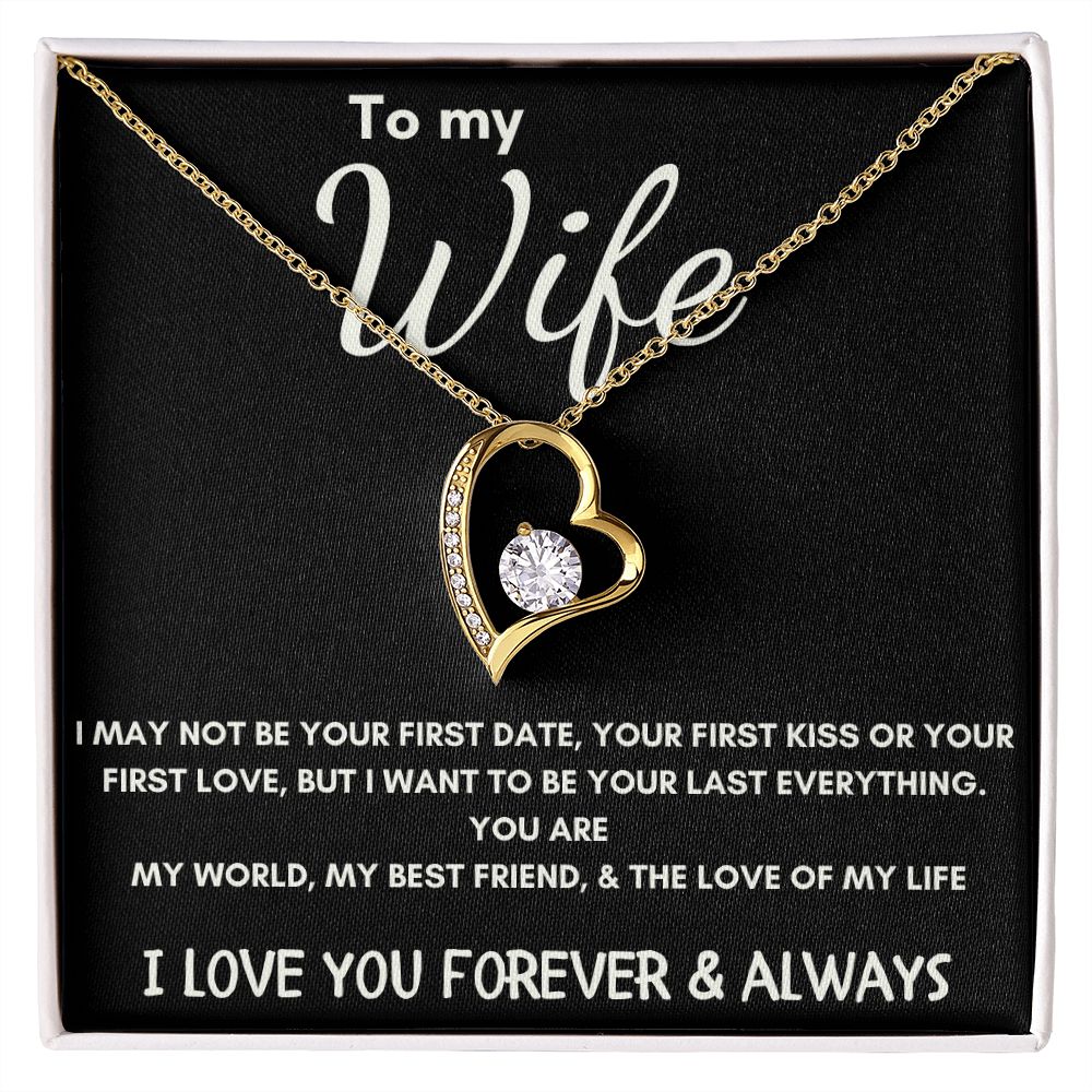 To My Wife - Forever Love - Love of My Life Necklace - Black Card Gift For Mom, necklace For Wife, Gift For Mother's Day