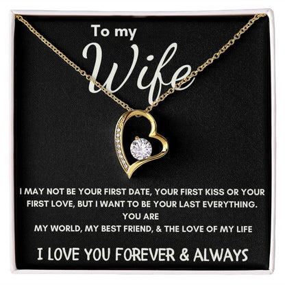 To My Wife - Forever Love - Love of My Life Necklace - Black Card Gift For Mom, necklace For Wife, Gift For Mother's Day