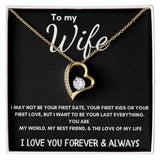 To My Wife - Forever Love - Love of My Life Necklace - Black Card Gift For Mom, necklace For Wife, Gift For Mother's Day