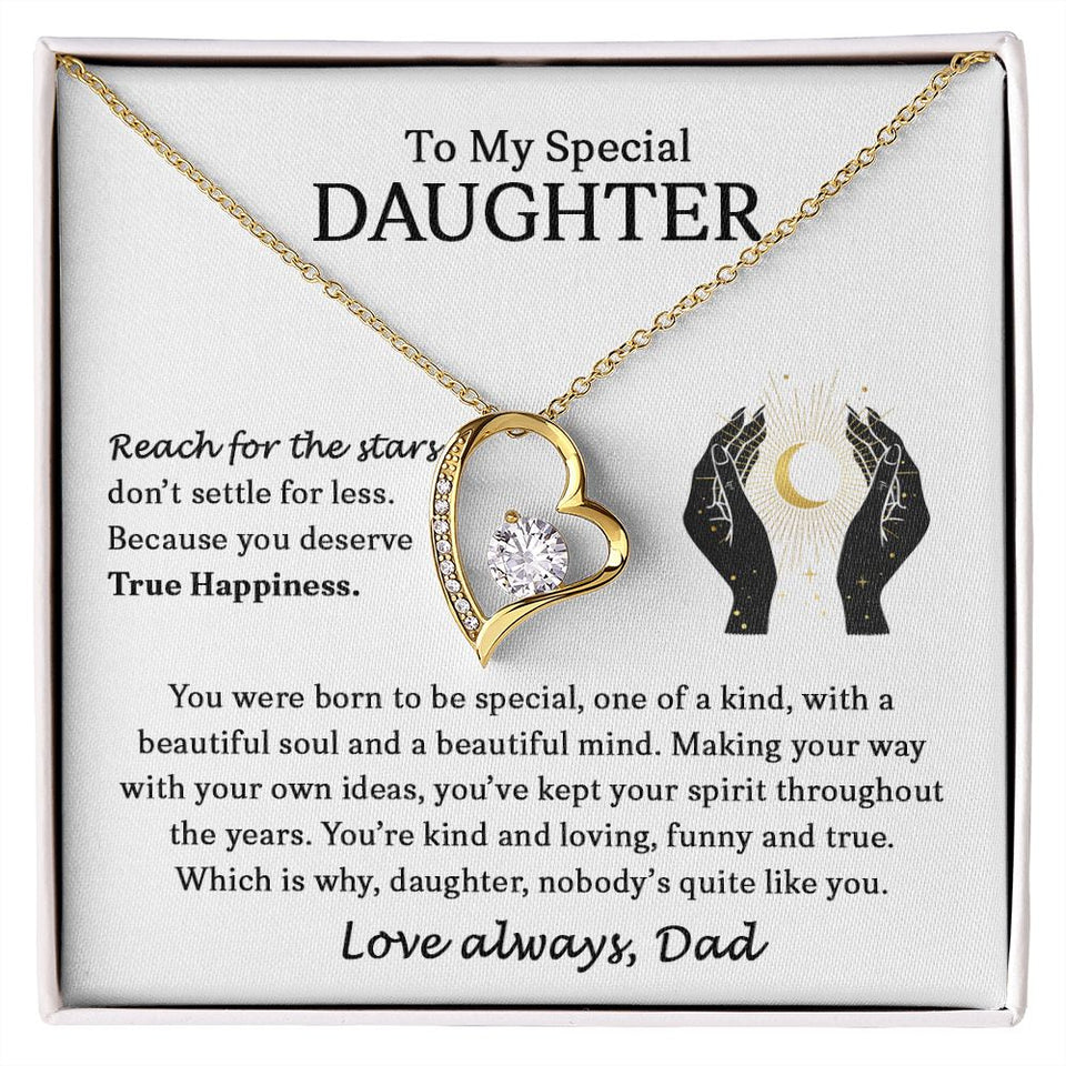 To My Special Daughter | Reach For The Stars | Forever Love Necklace
