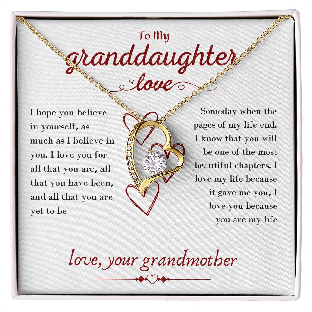 A Beautiful Forever Love Necklace Gift From Grandmother To Granddaughter