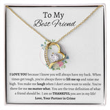 To My Best Friend - Forever Love Necklace - Partner in Crime Gift For Mom, necklace For Wife, Gift For Mother's Day
