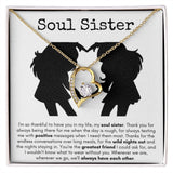 Soul Sister - Forever Love Necklace - Silhouette Gift For Mom, necklace For Wife, Gift For Mother's Day