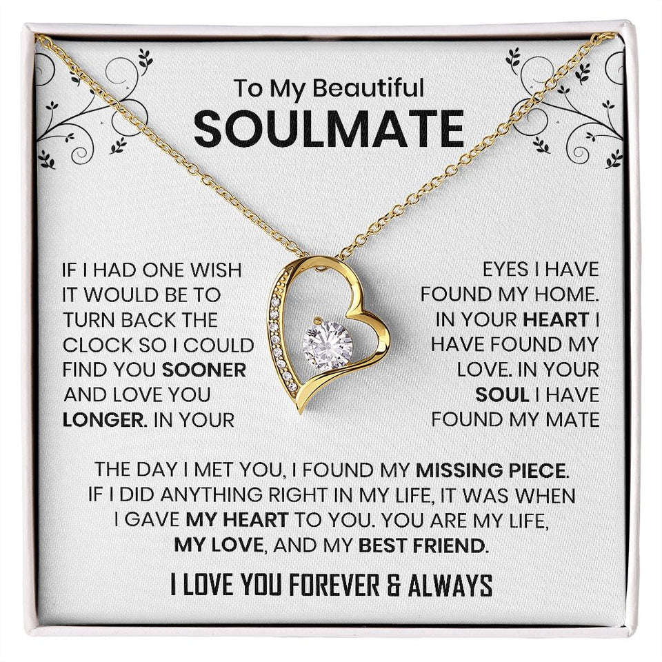 To My Beautiful Soulmate | If I Had One Wish | Forever Love Necklace