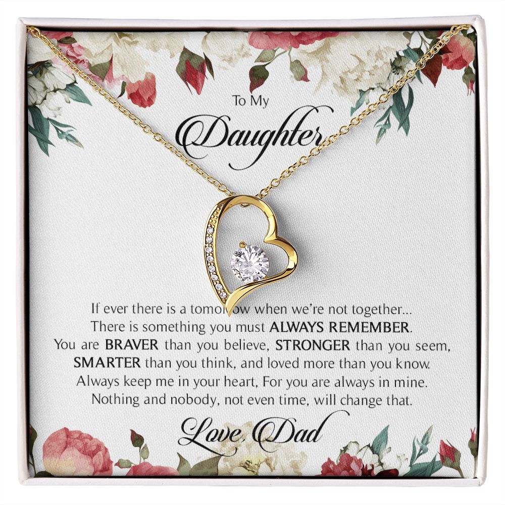 To My Daughter From Dad | When We're Not Together | Forever Love Necklace
