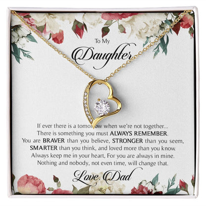 To My Daughter From Dad | When We're Not Together | Forever Love Necklace