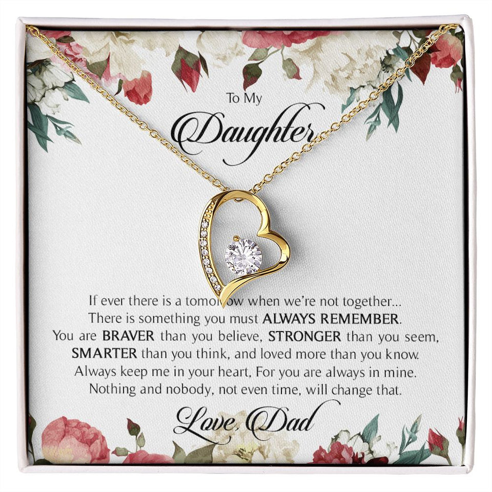 To My Daughter From Dad | When We're Not Together | Forever Love Necklace