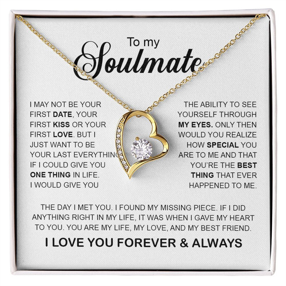 To My Soulmate | You Are My Missing Piece | Romantic Gift Forever Love Necklace