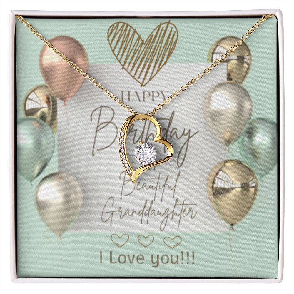 Happy Birthday Forever Love Necklace For Granddaughter