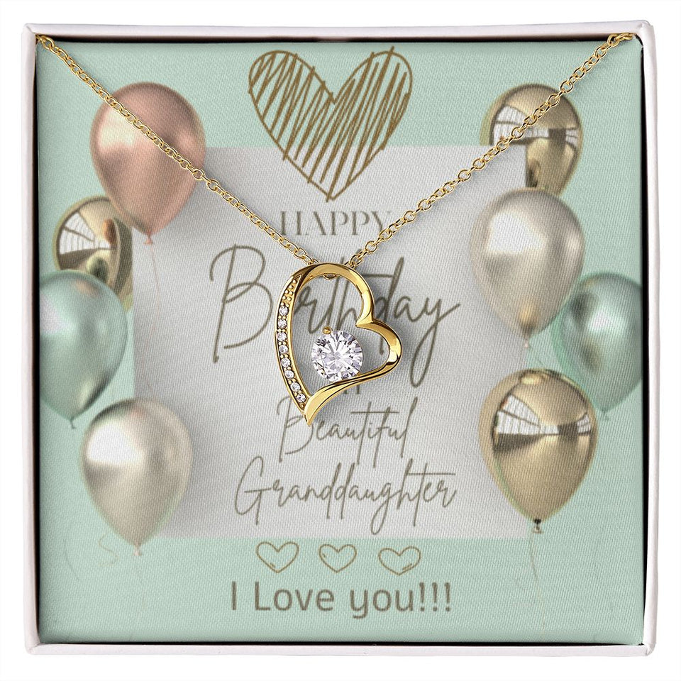 Happy Birthday Forever Love Necklace For Granddaughter