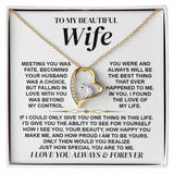 To My Beautiful Wife | Meeting You Was Fate | Forever Love Necklace
