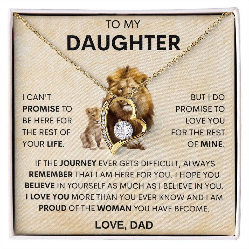 18th birthday gift for Daughter, Forever Love Necklace, Gift for Daughter 21st birthday, Wedding Day Gift for Daughter From Dad