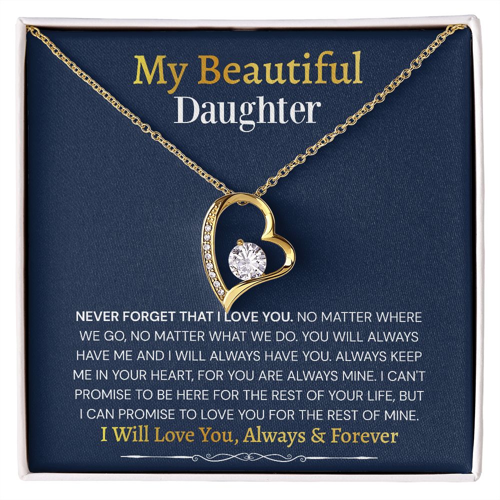 Forever Love Necklace Gift to Daughter Gift For Mom, necklace For Wife, Gift For Mother's Day
