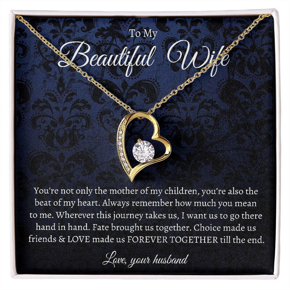 To My Beautiful Wife | Forever Together | Forever Love Necklace