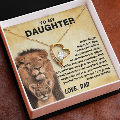 Daughter Proud To Be Your Father | Forever Love Necklace | Gift For Daughter From Dad