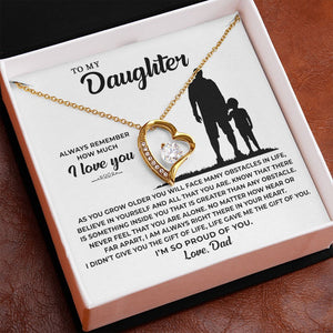 Daughter As You Grow Older, Forever Love Necklace, Gift For Daughter From Dad