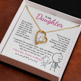 Daughter Always Keep Me In Your Heart, Forever Love Necklace, Gift For Daughter From Dad