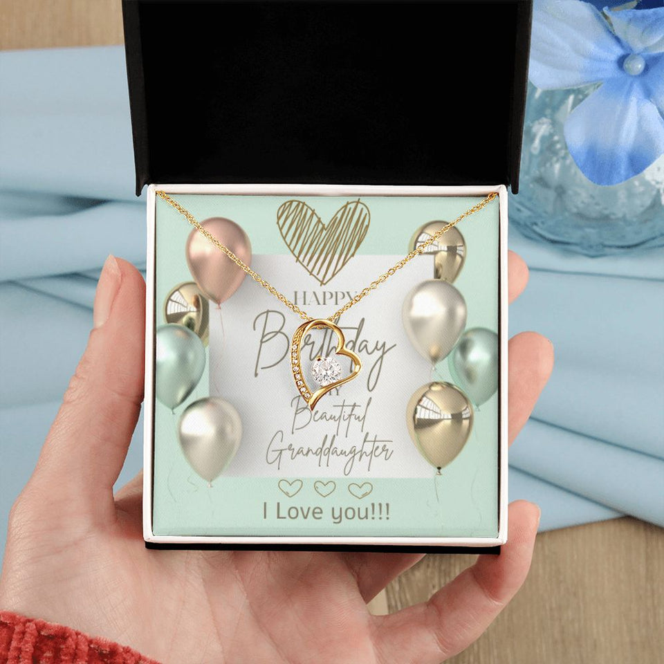 Happy Birthday Forever Love Necklace For Granddaughter