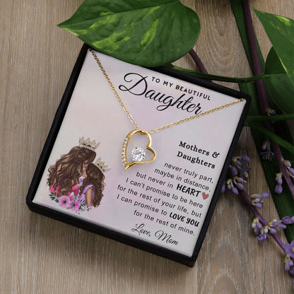 To My Beautiful Daughter From Mom | Proud Of You | Forever Love Necklace