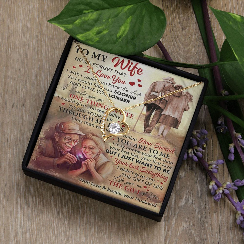 To My Wife From Husband | Never Forget That I Love You | Forever Love Necklace