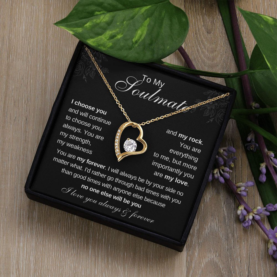 Soulmate You are my Rock Forever Love Pendant Necklace