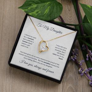 To My Daughter - Proudest Moment Forever Love Necklace White