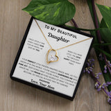 To My Daughter - Forever Love Necklace - Once Upon a Time Gift For Mom, necklace For Wife, Gift For Mother's Day