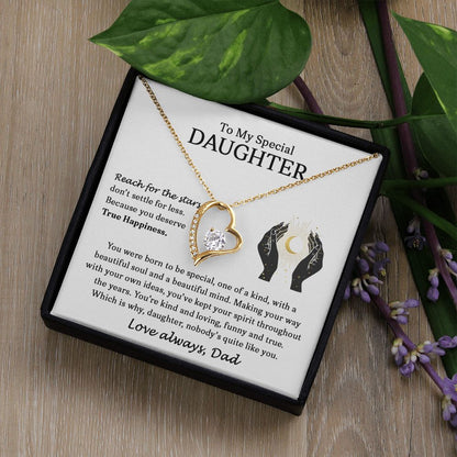 To My Special Daughter | Reach For The Stars | Forever Love Necklace