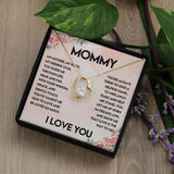 To My Mommy - My Rock, My Shining Star Forever Love Necklace