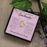 To My Smokin Hot Soulmate - Eternal Hope Necklace - Pink with Black Font