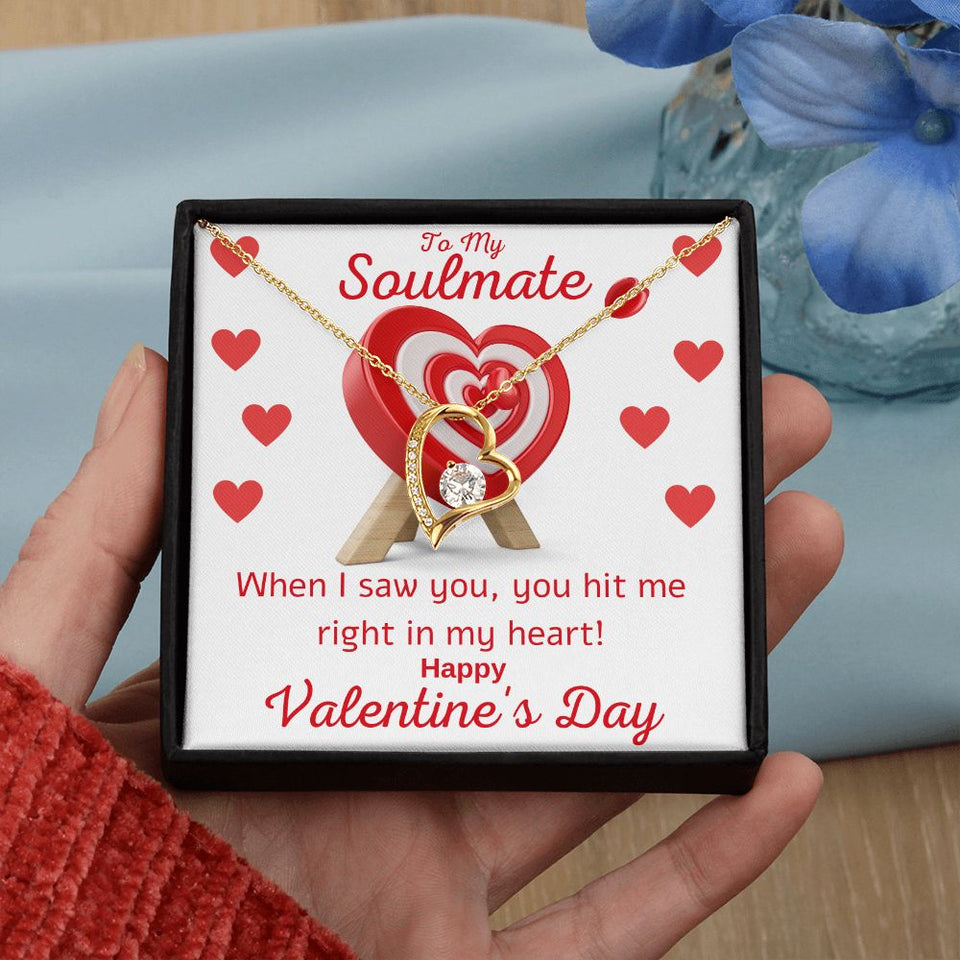 A  Forever Love Necklace To Happy Valentine's Day For Your Soulmate