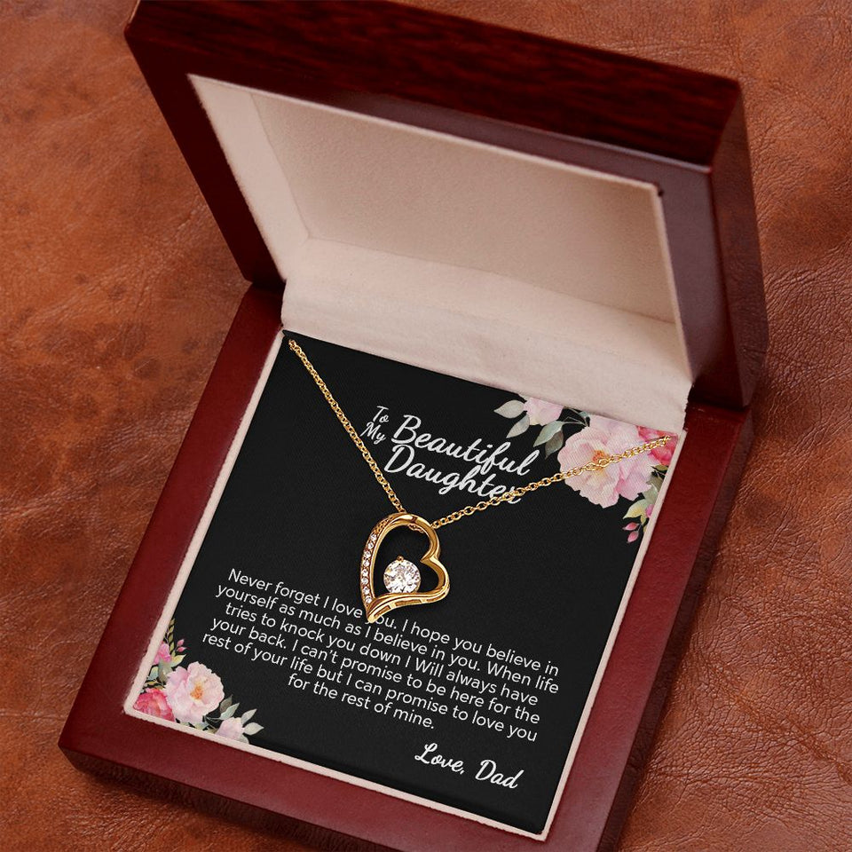 To My Beautiful Daughter From Dad | I Can Promise | Forever Love Necklace