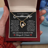 Granddaughter Believe In Yourself | Forever Love Necklace | Gift For Granddaughter From Grandparents