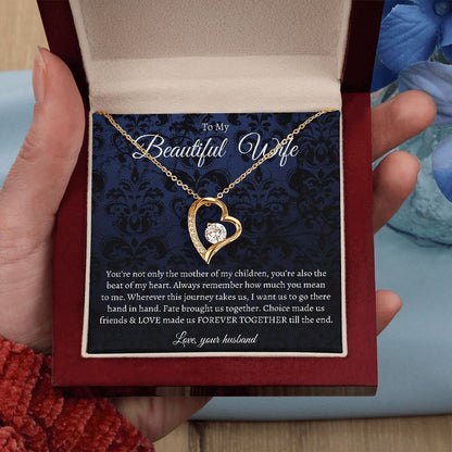 To My Beautiful Wife | Forever Together | Forever Love Necklace