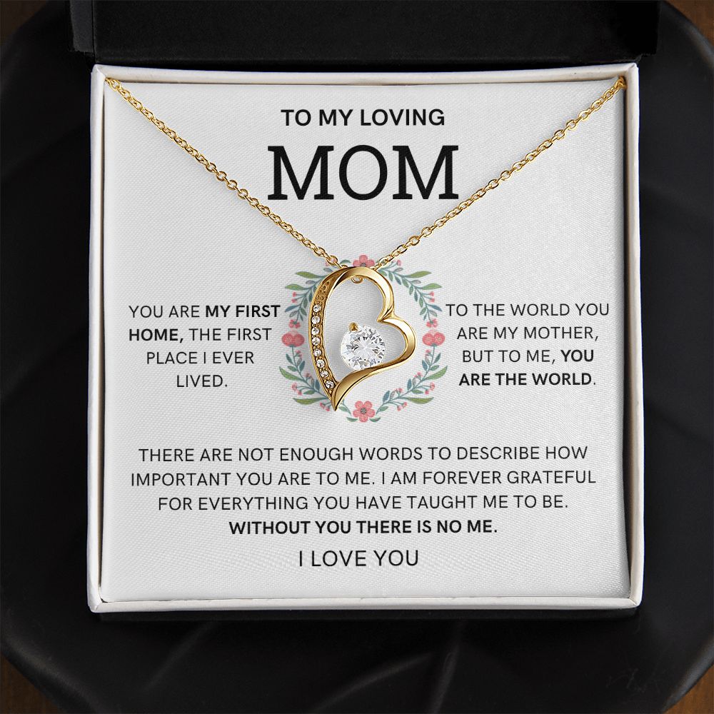 Loving Mom-Forever Love Necklace, Mom Son Gift, Mom Necklace from Daughter