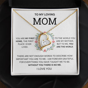 Loving Mom-Forever Love Necklace, Mom Son Gift, Mom Necklace from Daughter