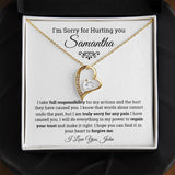 Personalized I'm Sorry Forever Love Necklace, Apology Gift