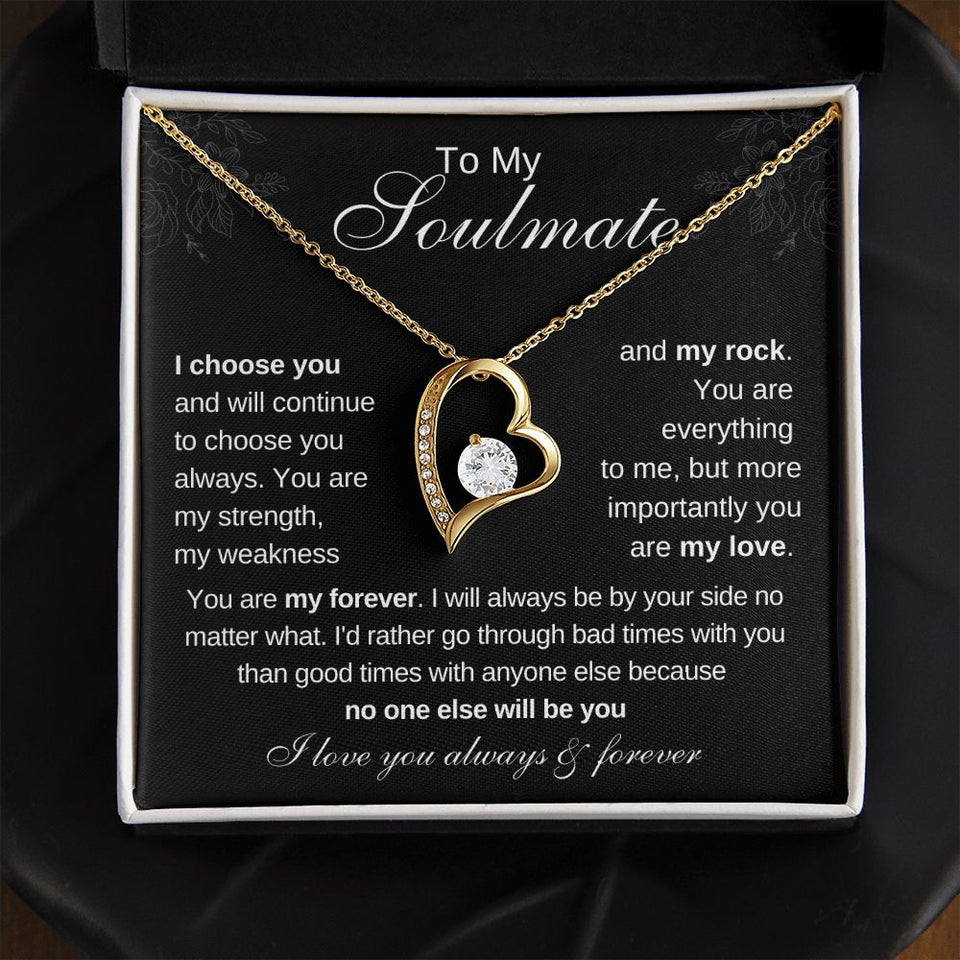 Soulmate You are my Rock Forever Love Pendant Necklace