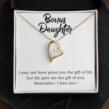 Stepdaughter Forever Love Heart Necklace