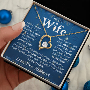 Wife Necklace from Husband - Without You - Forever Love Necklace, Best Necklace for Wife, Gift for Birthday, Anniversary