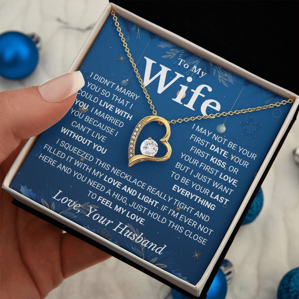 Wife Necklace from Husband - Without You - Forever Love Necklace, Best Necklace for Wife, Gift for Birthday, Anniversary