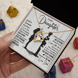 Daughter Always Remember, Forever Love Necklace, Anniversary Gift For Daughter From Dad