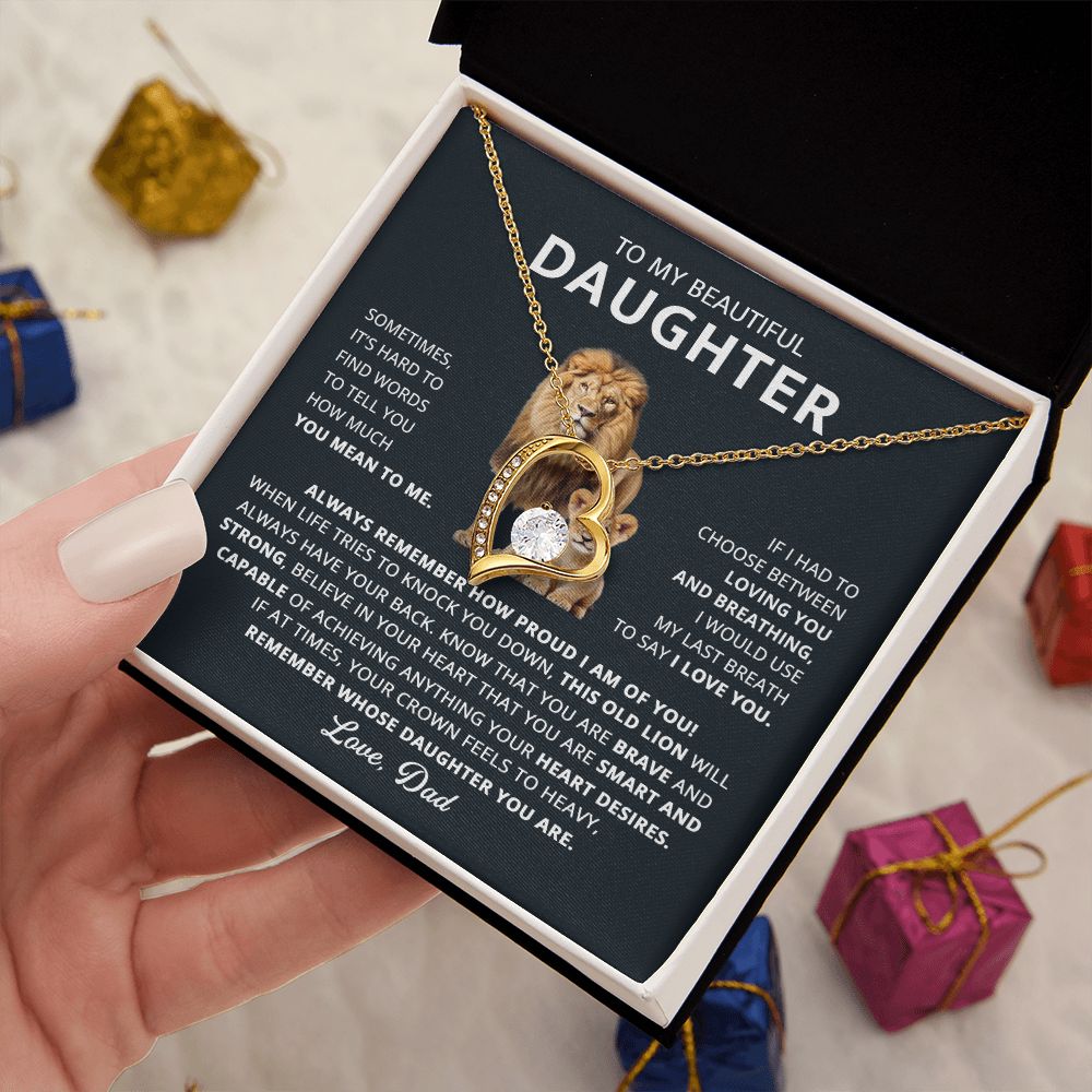 Daughter You Mean To Me, Forever Love Necklace, Best Gift For Daughter From Dad