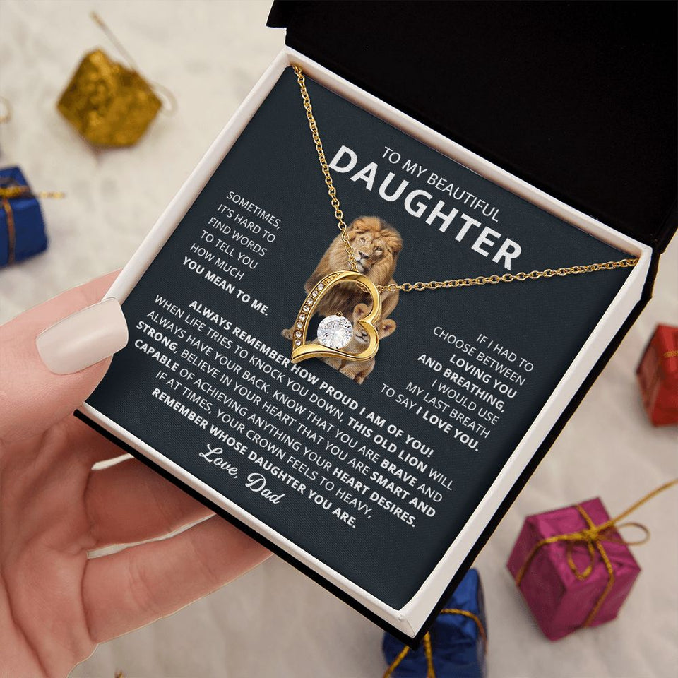 Daughter You Mean To Me, Forever Love Necklace, Best Gift For Daughter From Dad