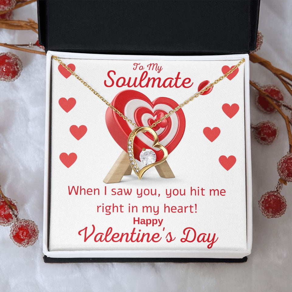 A  Forever Love Necklace To Happy Valentine's Day For Your Soulmate